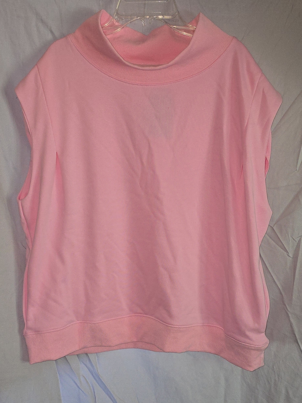 Sleeveless Mock Neck Women’s Top - Pink